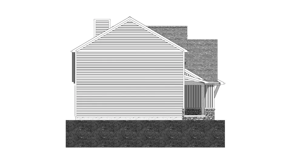 The Belterra house plan, exterior view 4